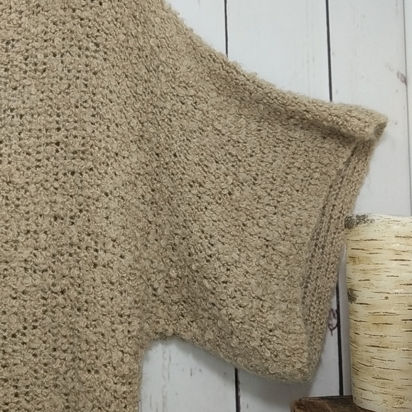 Cheap Monday Zyracuse Wool Mohair Sweater Swedish Oversize Tan Boucle Teddy Bear - Picture 5 of 16